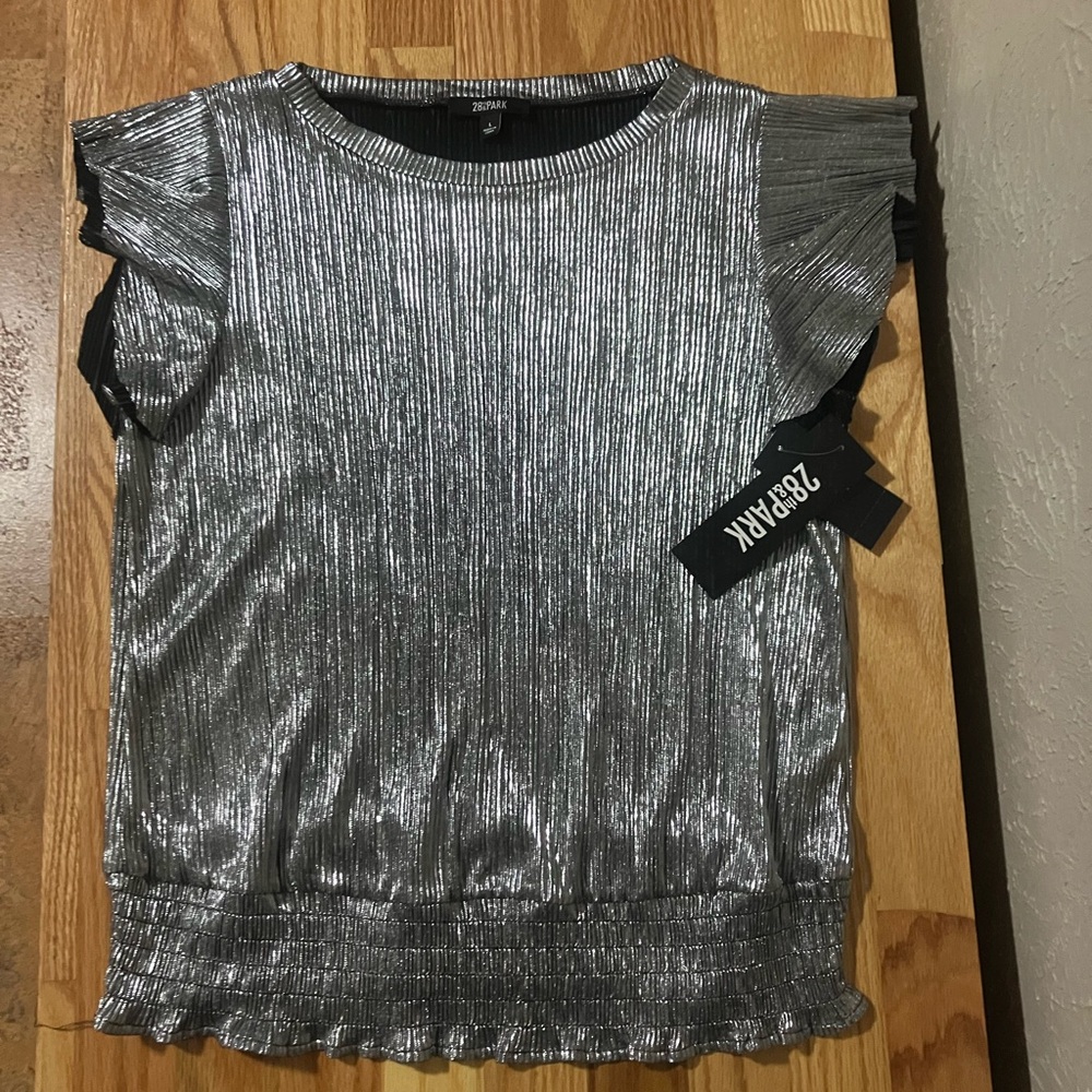 Shiny Silver Blouse